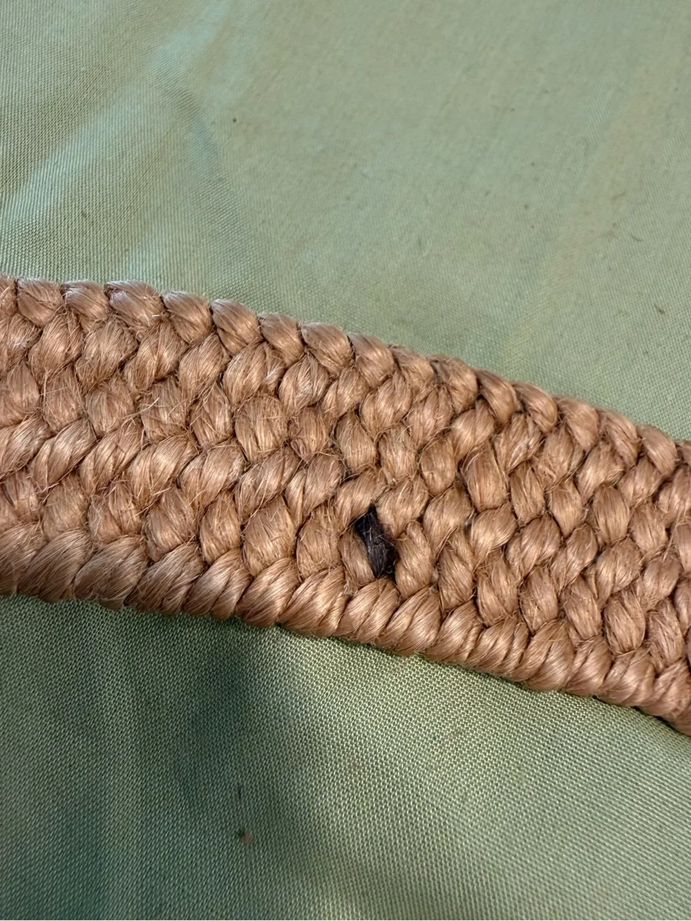 Levi’s western rodeo tan braided rattan belt leather ends & metal clasp buckle